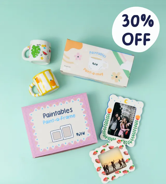 Pott'd Bundles kit pittura mug e cornice foto da dipingere