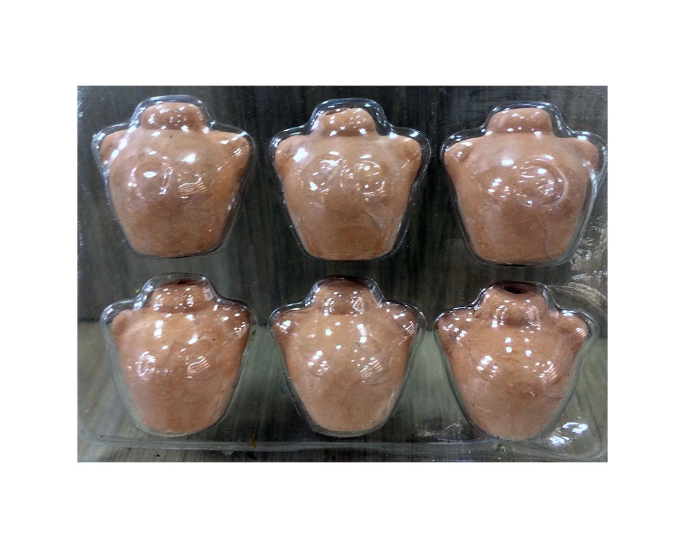 Montanini 40931 kit 6 anfore terracotta H 2,5 cm