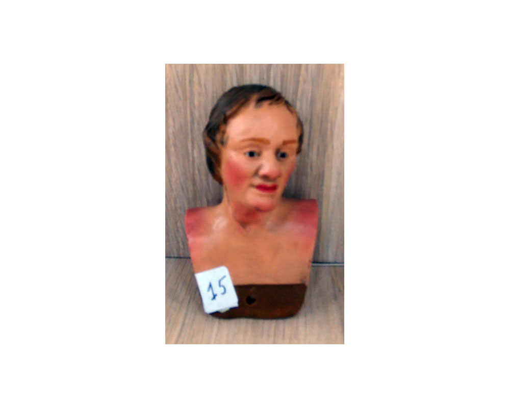Teste di terracotta TVC015 testina presepe artigianale naturale