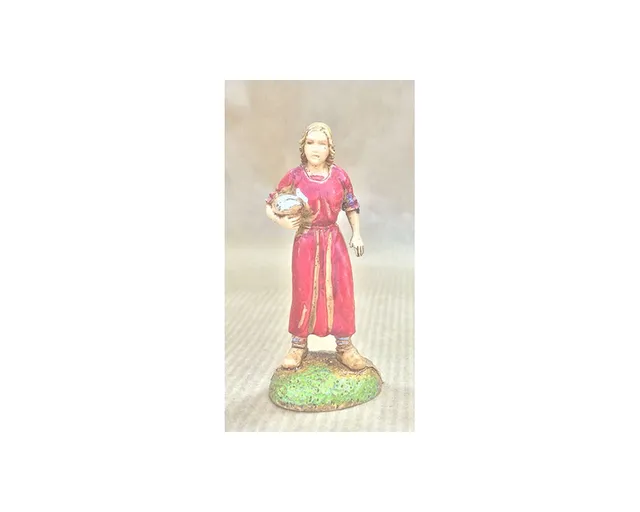Landi 6013 Donna Cesto in Braccio pastore presepe resina