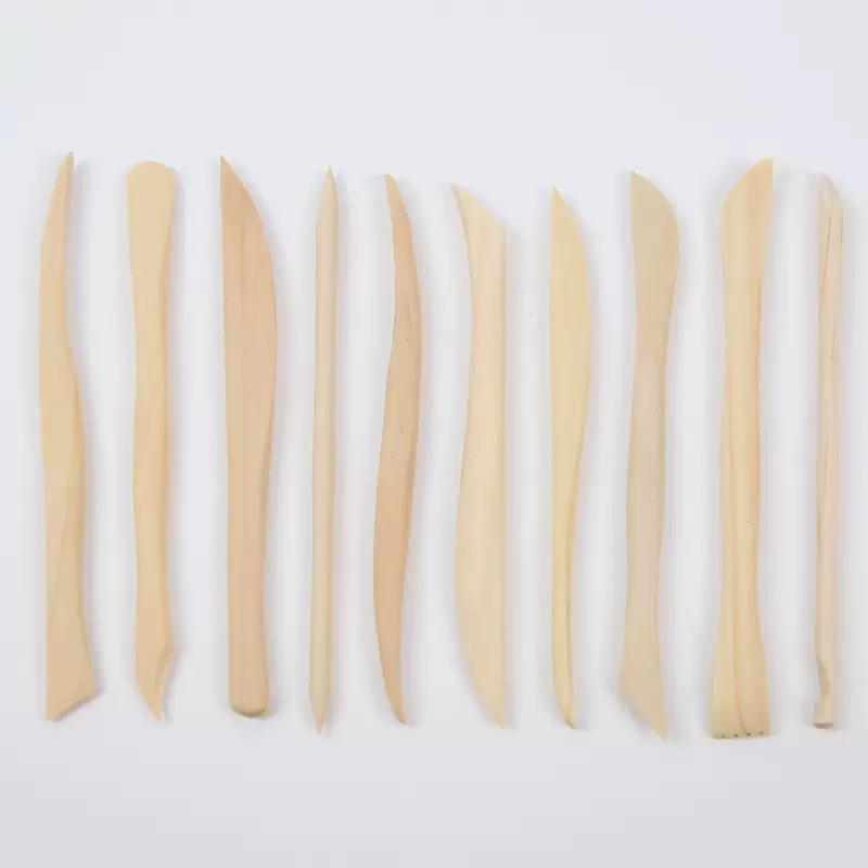 Cerama Set 10 mirette modellazione legno per ceramica e argilla