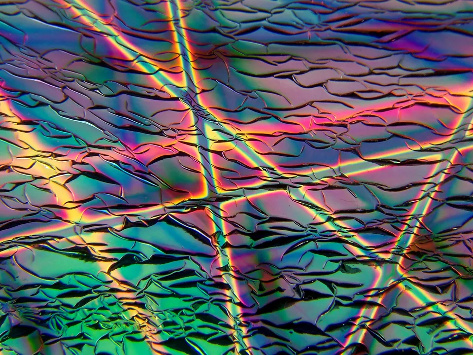 CBS Crinklized Pixie Stix vetro dicroico mixture tondo 19″