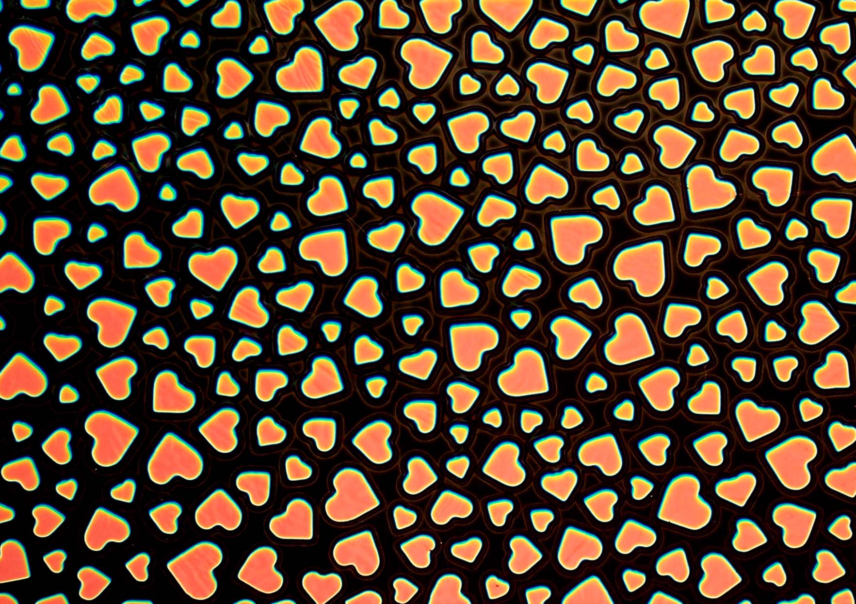 Cbs Borderline Hearts Salmon vetro dicroico quarter sheet