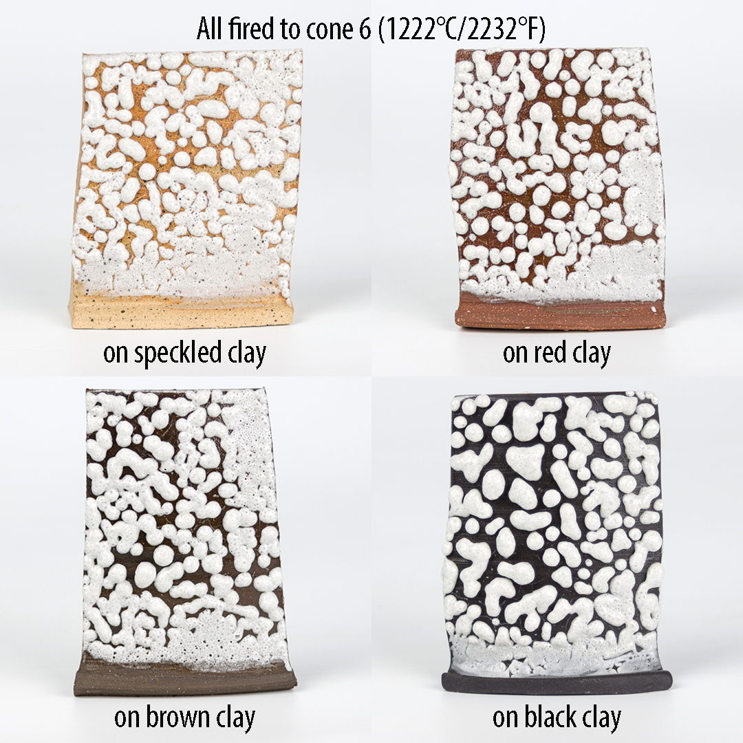 Mayco Ritual White Moon Rocks smalto ceramica texture