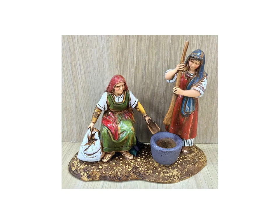 Ditta Montanini Gruppi Landi 1087-01 Gruppo 2 donne pestello presepe
