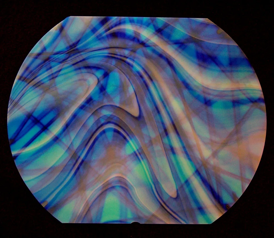 CBS Dichroic Blackberry Yellow Blue Pixie vetro 96 COE