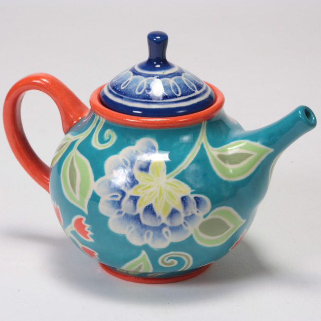 Mayco Stoneware Bisque Teapot teiera biscotto gres