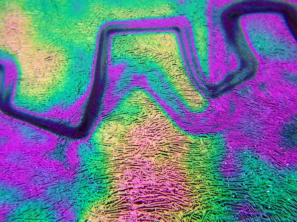 CBS Crinklized Fusion Purple vetro dicroico tondo viola 19 pollici