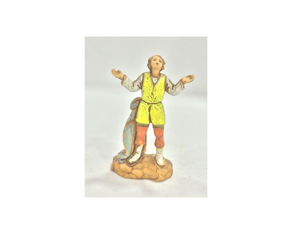 Montanini Pastori Landi 3516 Meravigliato statuina presepe resina