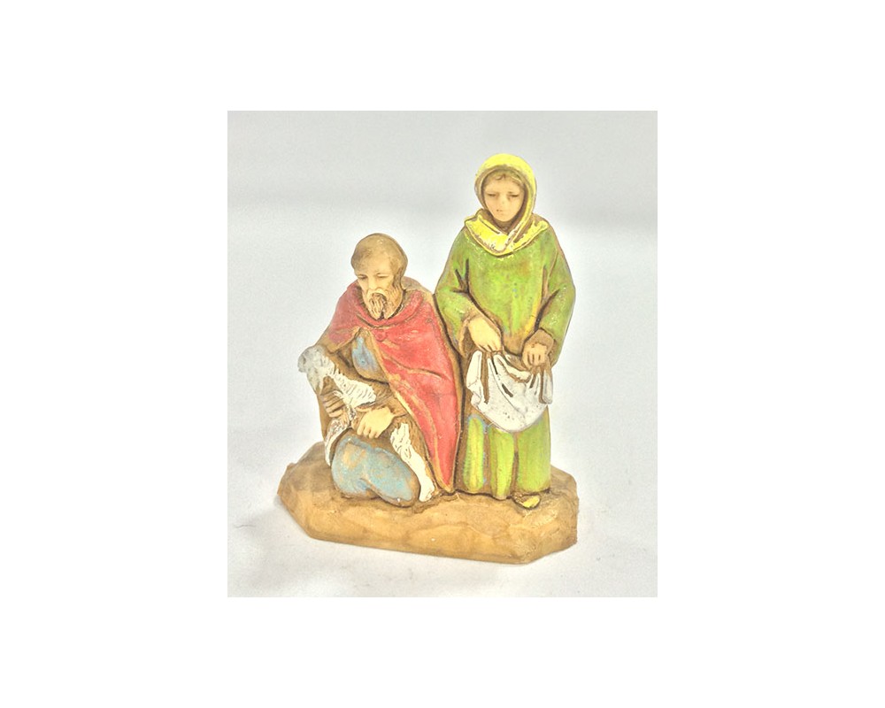 Pastori Landi 3539 Uomo Donna Pecora Statuina Presepe
