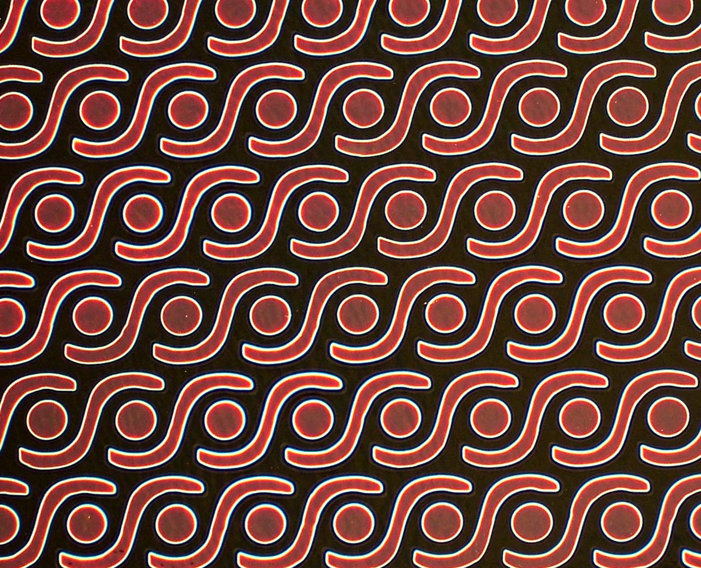 Cbs Dichroic Borderline Rings vetro dicroico Cyan Dark Red