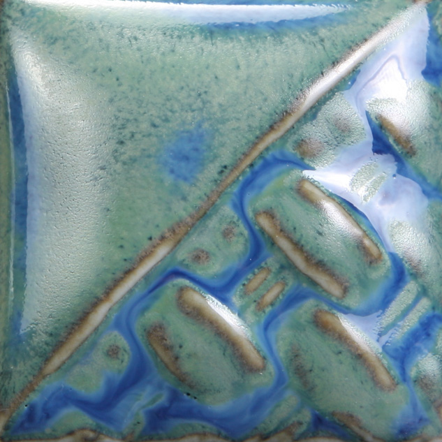 Mayco Stoneware Capri Blue smalto ceramica blu variegato food safe