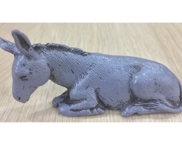 Ditta Montanini Pastori Landi 8005 asinello presepe 8 cm