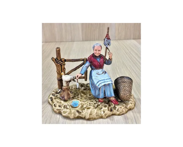 Ditta Montanini Gruppi Landi 1007-06 statuina vecchia con colomba