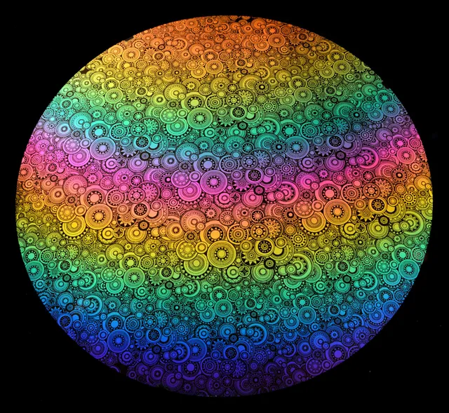 CBS Chris Stell Sundials vetro fusione dicroico pattern arte