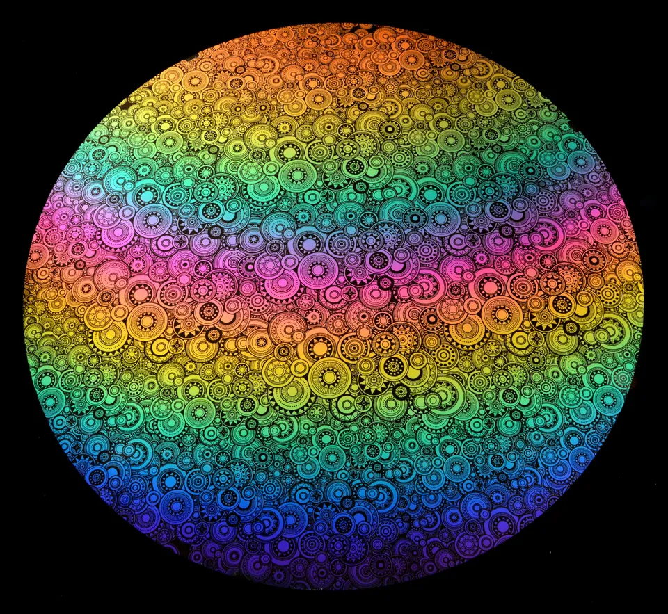 CBS Chris Stell Sundials vetro fusione dicroico pattern arte