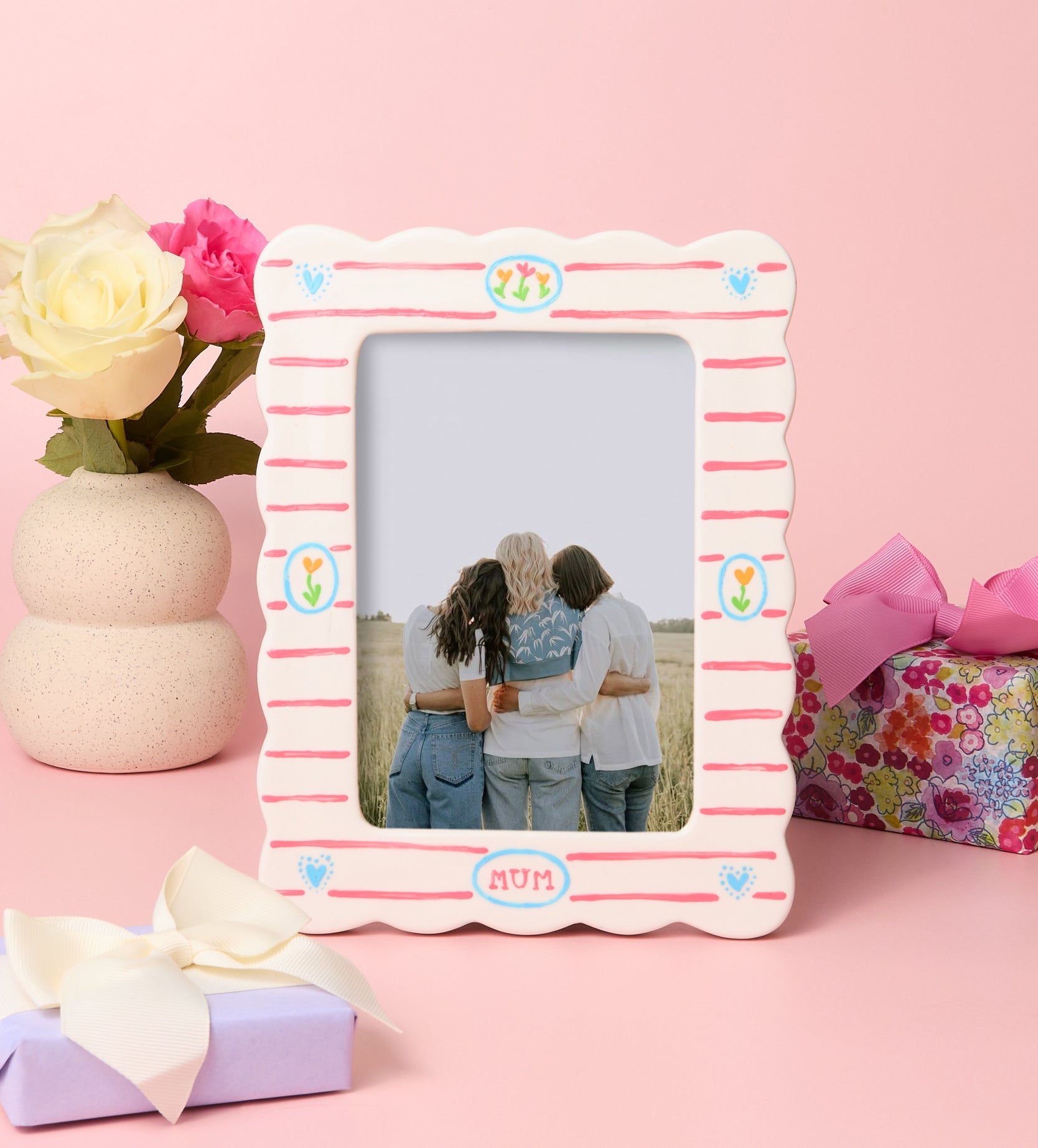 Pott'd Bundles Festa Mamma kit cornice e vaso ceramica