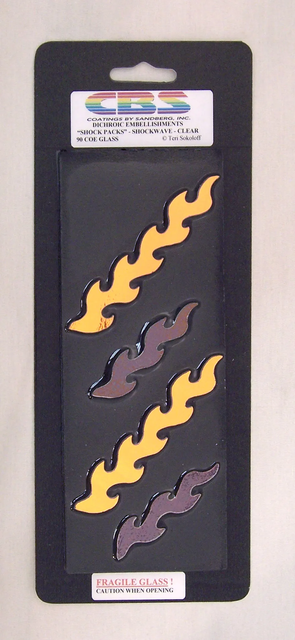 Cbs Dichroic Shockwave decorazioni vetro 90 COE 4 pezzi
