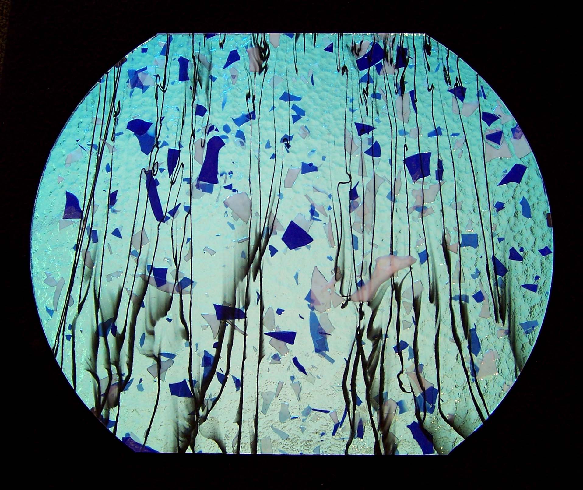 CBS Dichroic Fracture 4119 Red Silver Blue vetro fusione