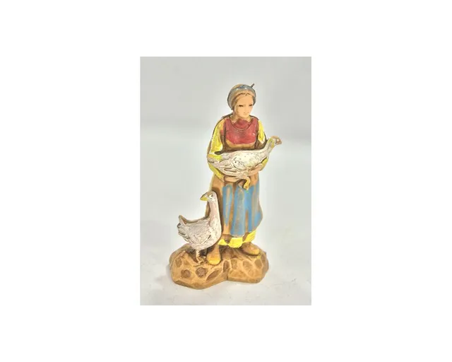 Montanini Pastori Landi 3521 Donna con oca statuina