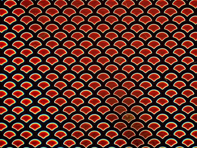 Cbs Borderline Scale Cyan Dark Dark Red vetro quarto foglio