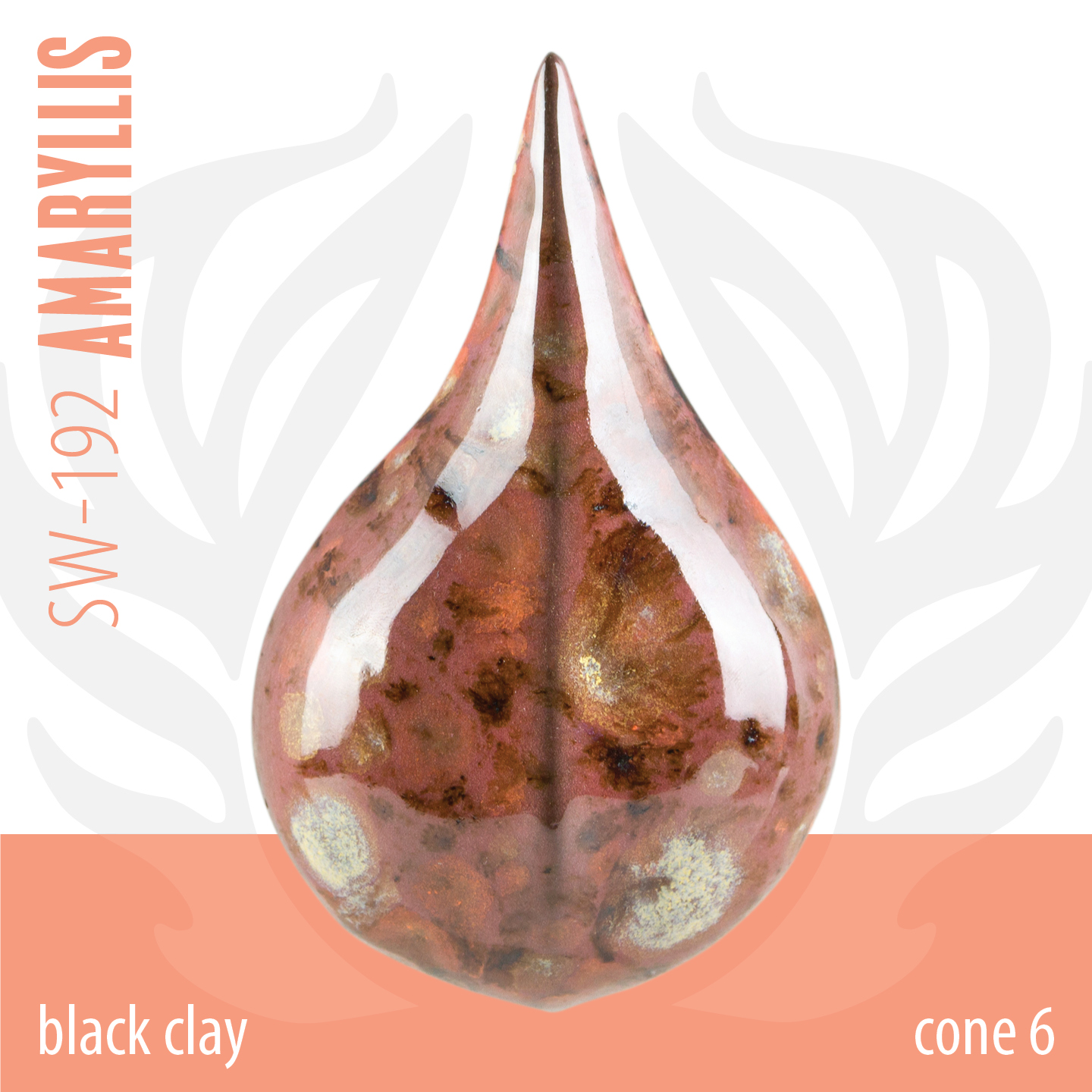 Mayco Foundations Amaryllis smalto cristalli ceramica rosso
