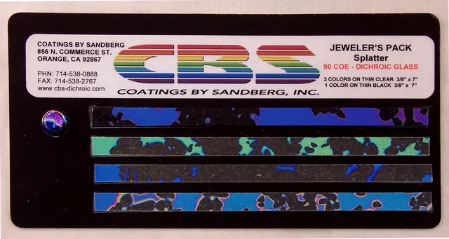 Cbs Dichroic Jewelers Pack Splatter Small strisce vetro