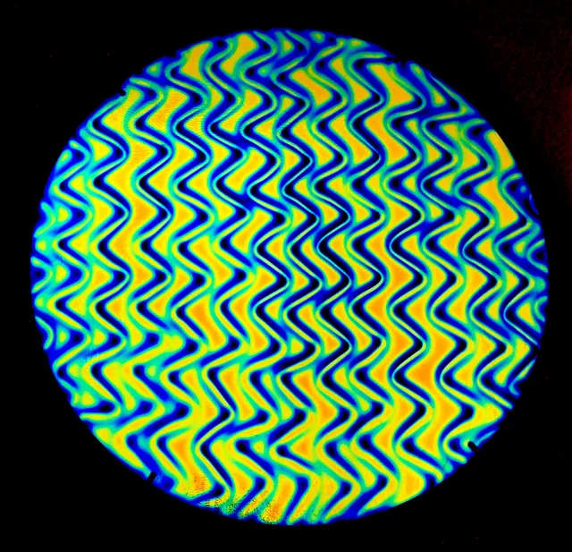 CBS Dichroic Twizzle Cyan Copper vetro dicroico ciano rame