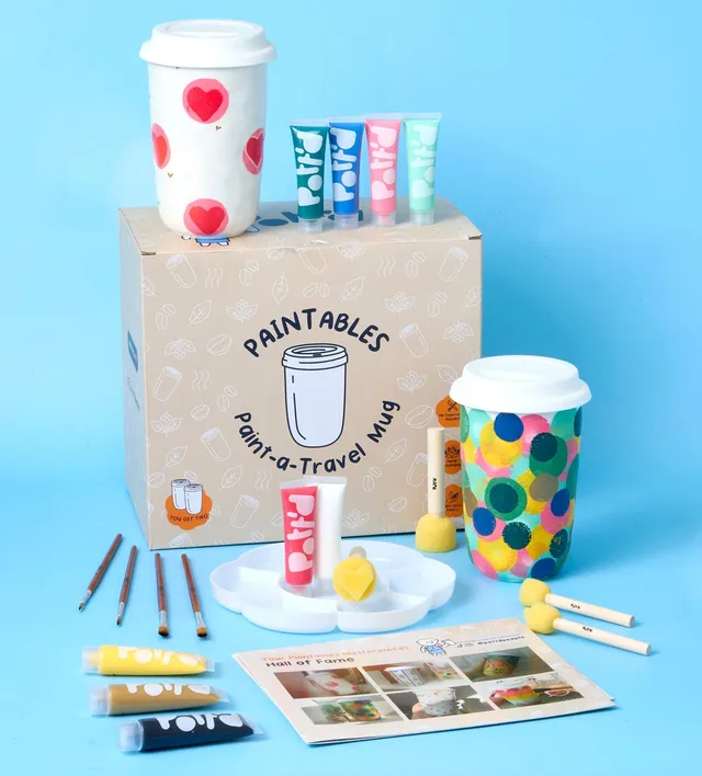 Pott'd Painting Kits Kit Pittura 2 Tazze Viaggio Ceramica