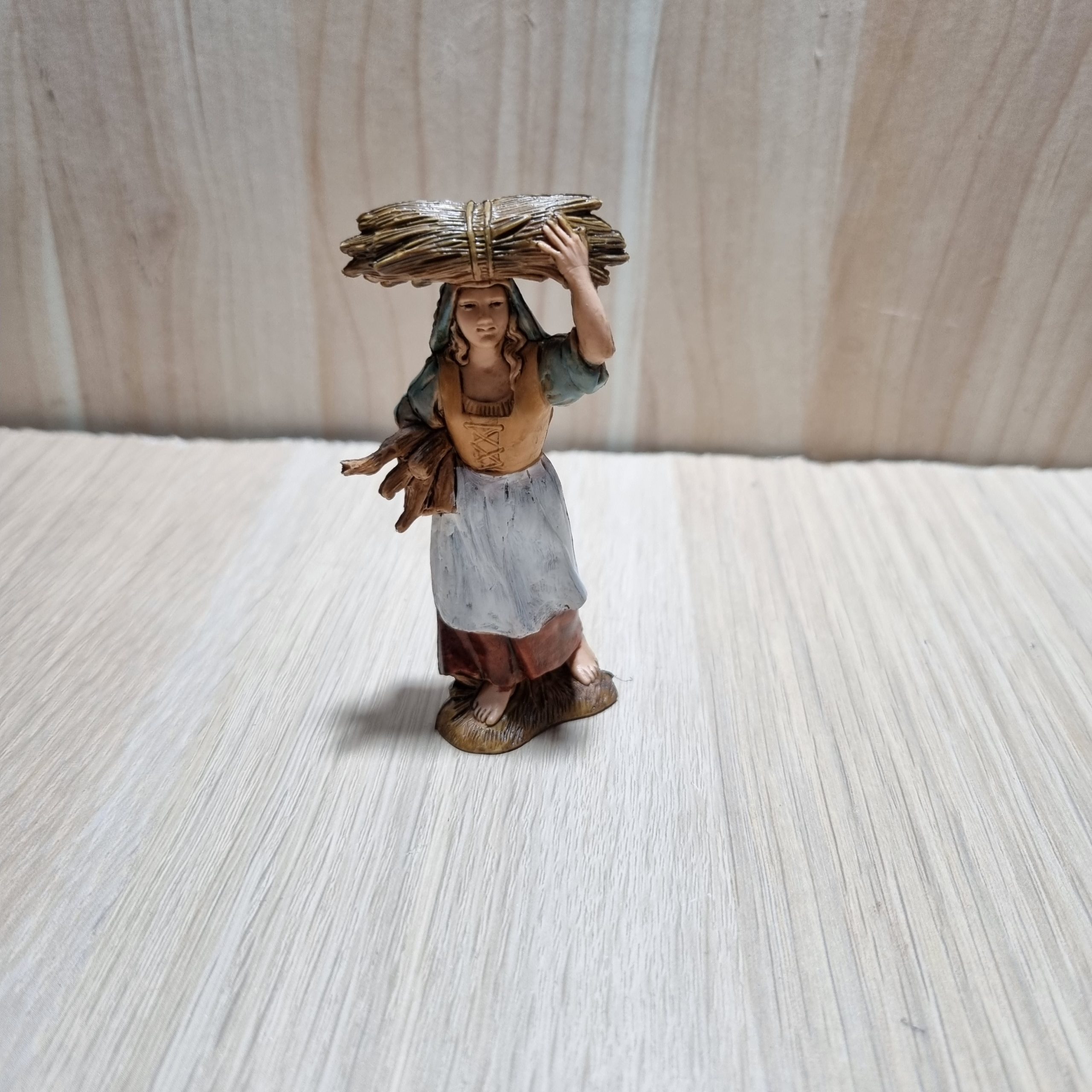 Landi Donna con Fascine 8 cm Pastore Presepe