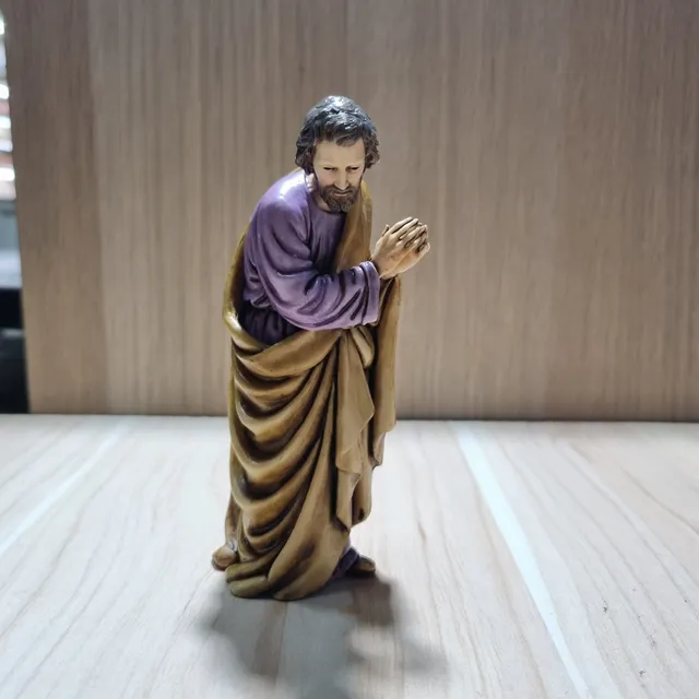 Landi San Giuseppe statuina presepe 13 cm resina