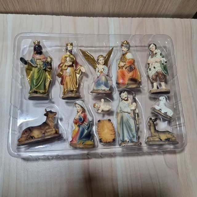 Ditta Montanini Natività set presepe resina 11 pezzi 7 cm