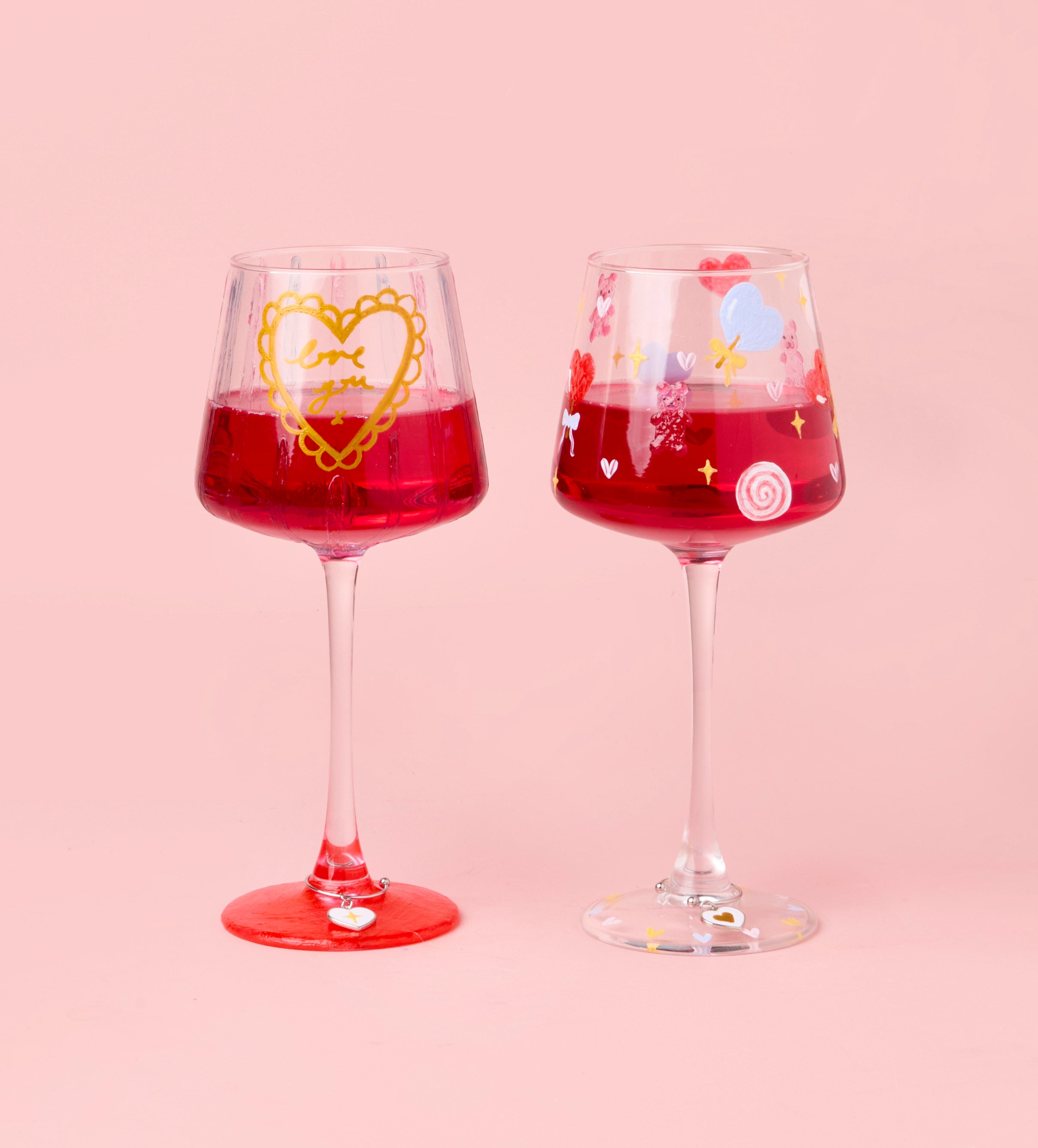 Pott'd Painting Kits Date Night kit 2 bicchieri vino in vetro