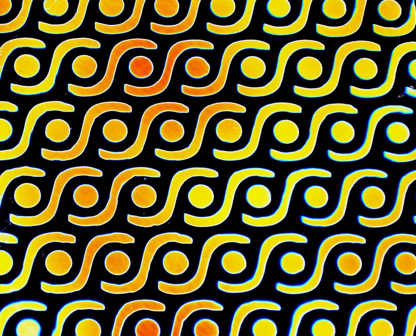 Cbs Borderline Rings vetro dicroico cyan rosso aurora
