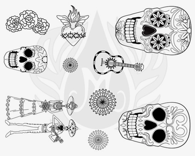 Mayco Silkscreens Day of the Dead stencil serigrafia teschio