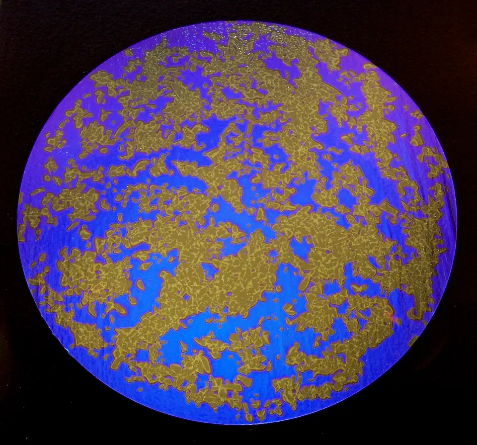 Cbs Dichroic Splatter vetro dicroico giallo viola