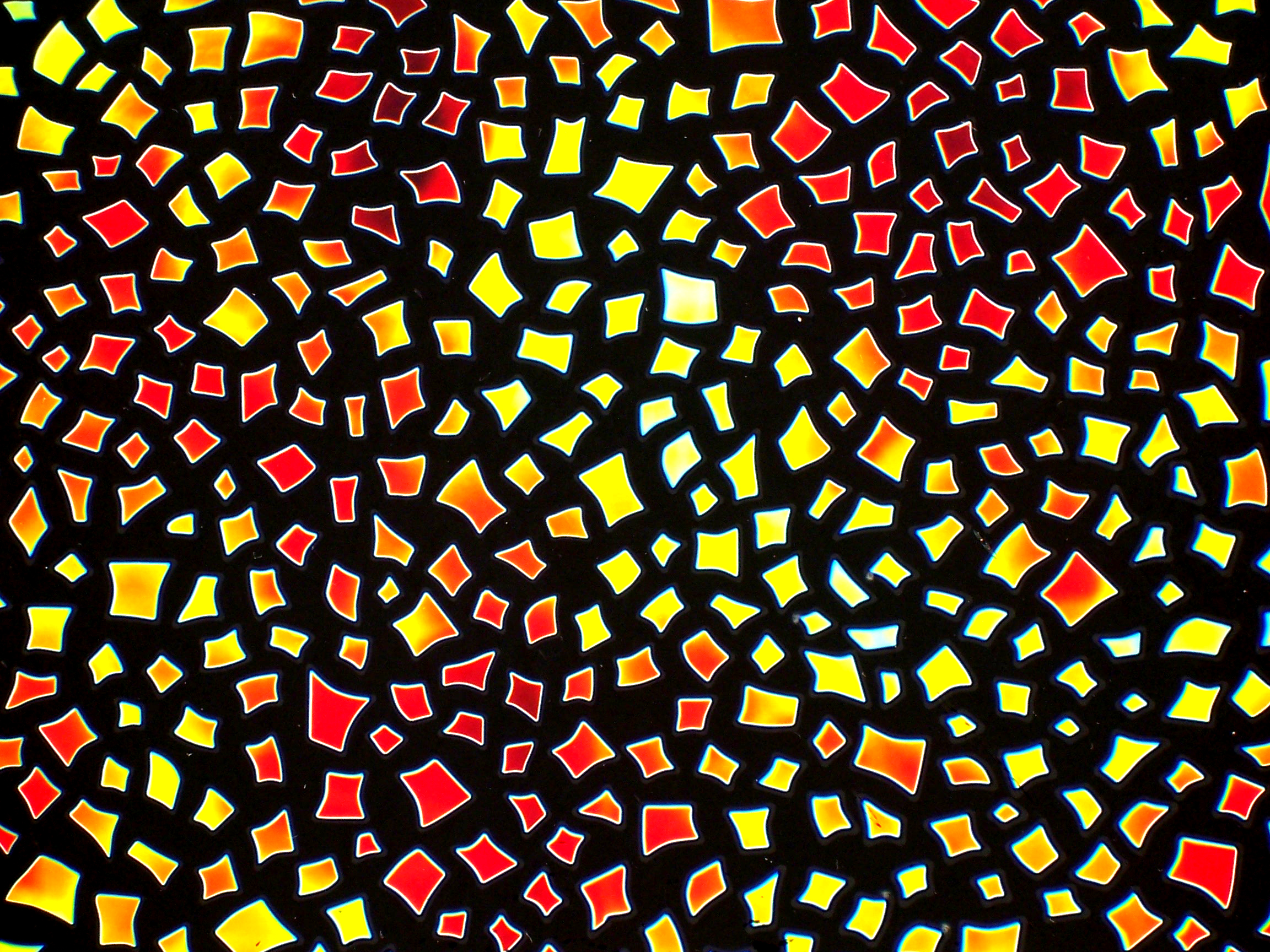 Cbs Borderline Confetti Cyan Red vetro dicroico quarto foglio