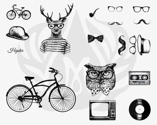 Mayco Silkscreens Hipster retino ceramica decorativo