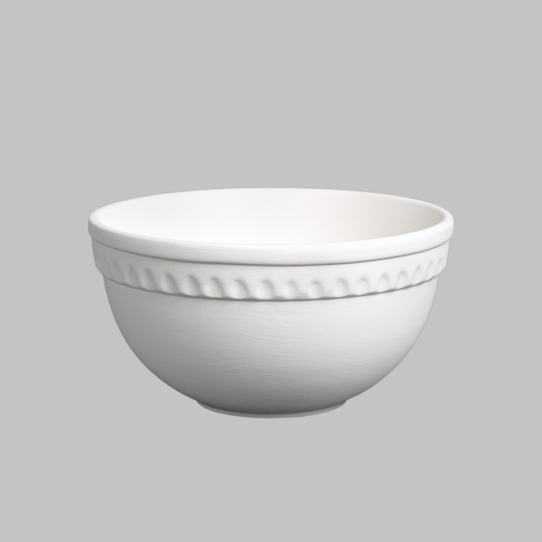 Mayco Stoneware Bisque Small Vintage Mixing Bowl biscotto