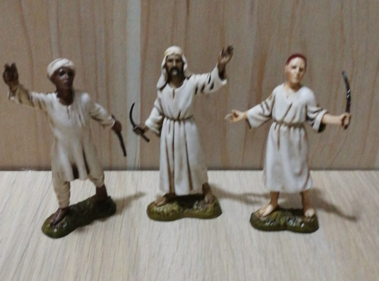 Pastori Landi CS1028 Tris Cammellieri 10 cm statuine