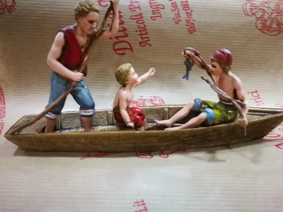 Ditta Montanini Landi Barca gruppo presepe 10 cm