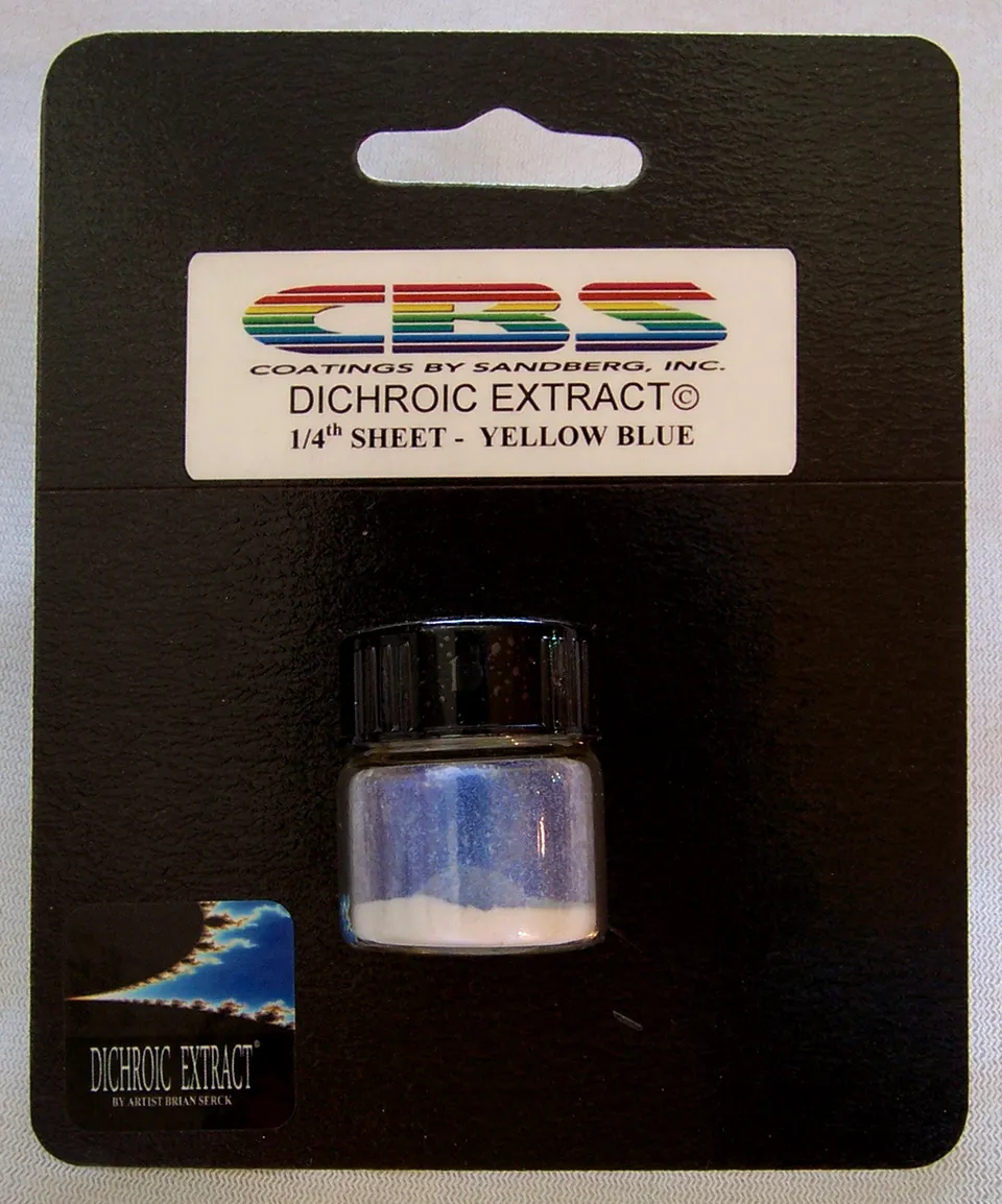 Cbs Dichroic Extract Yellow Blue vetro fusione quarto foglio