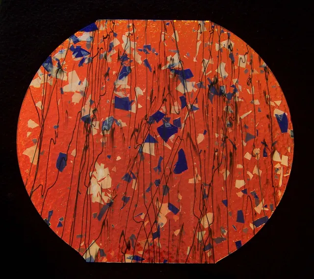 CBS Fracture 4119 vetro dicroico cyan rosso scuro 90 COE