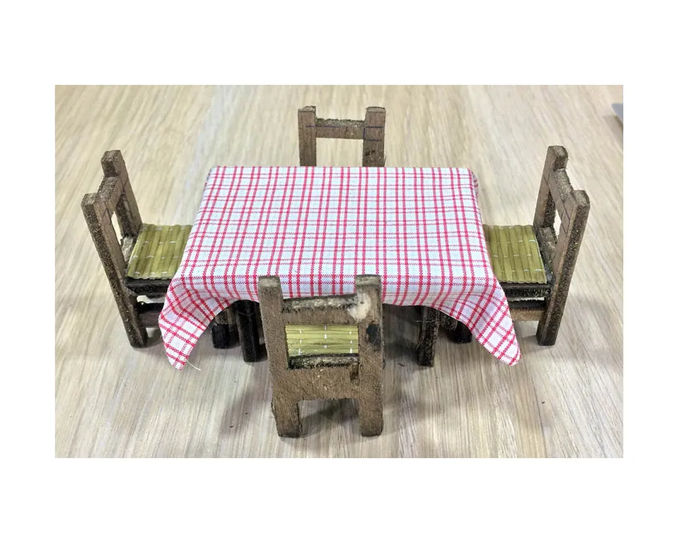 Ditta Montanini SB11 Tavolo con Sedie accessorio presepe medio
