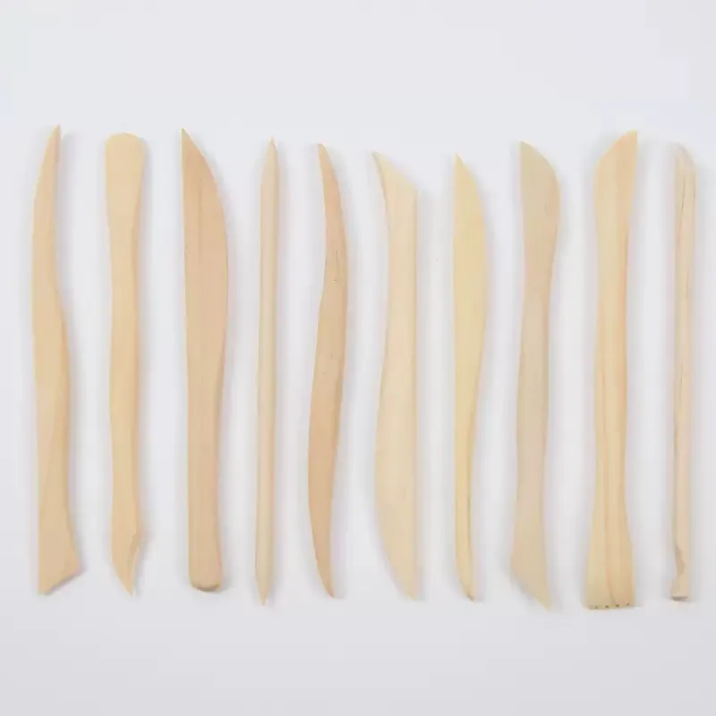Cerama Set 10 mirette modellazione legno per ceramica e argilla
