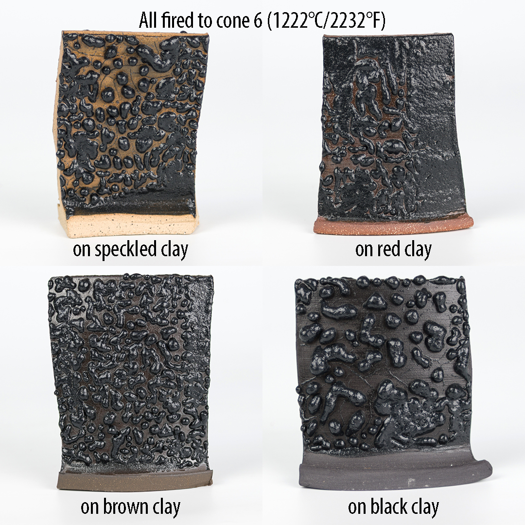 Mayco Ritual Glaze Black Moon Rocks smalto gres nero materico