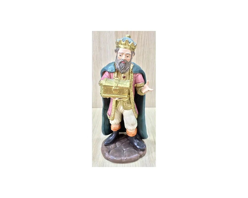 Ditta Montanini Pastori in terracotta T1607 re bianco 16 cm