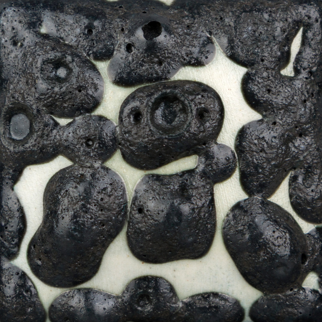 Mayco Ritual Glaze Black Moon Rocks smalto gres nero materico