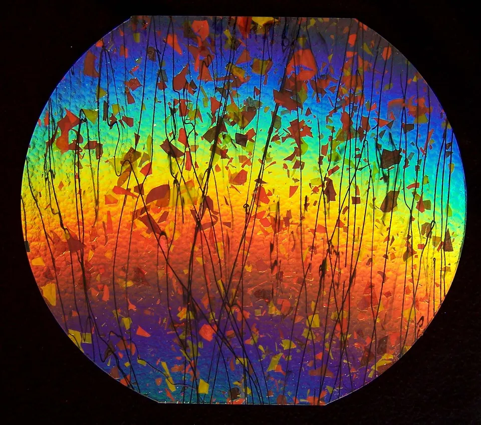 Cbs Dichroic Fracture 4111 Rainbow 1 vetro per fusione 90 COE
