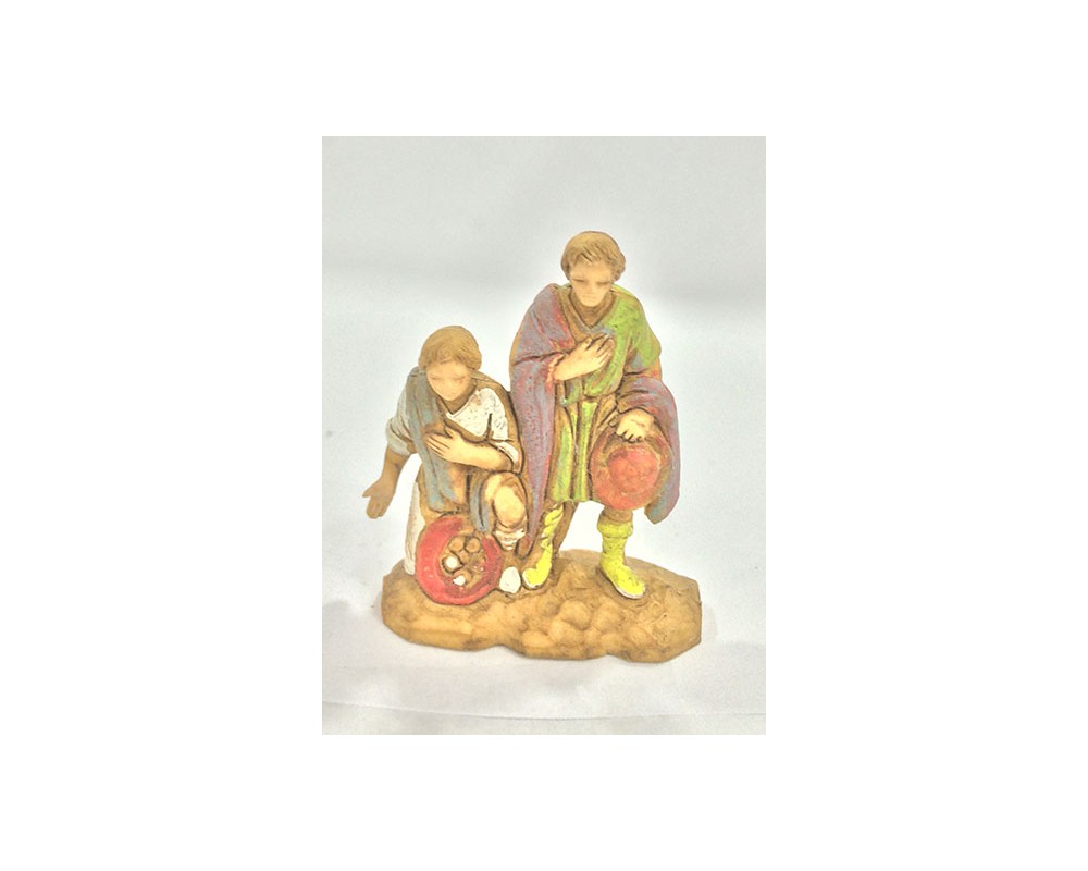 Montanini Pastori Landi 3535 Statuine Presepe con Doni
